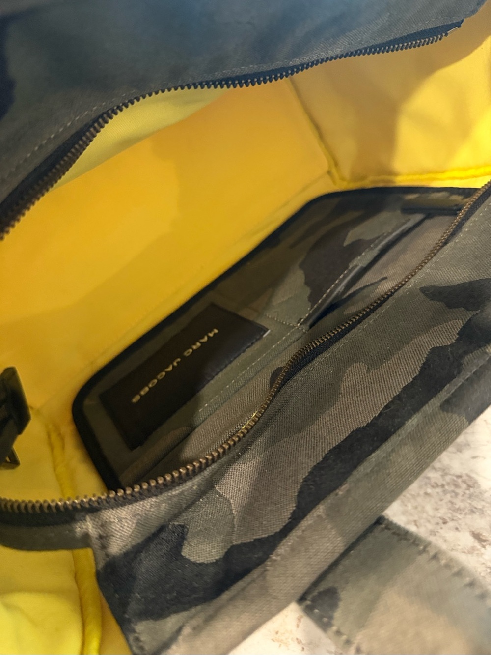 Marc Jacobs Camouflage Canvas Tote in Green and Brown - Picture 3 of 5